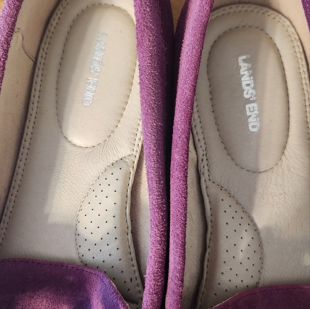 Lands' End Purple‎ Suede Loafers, Size 9.5B - Picture 7 of 9
